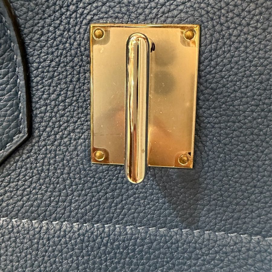 HERMES HAC S4深邃藍TOGO皮銀扣BIRKIN 40|鉑金包手提包醫生包手提包旅行袋-55