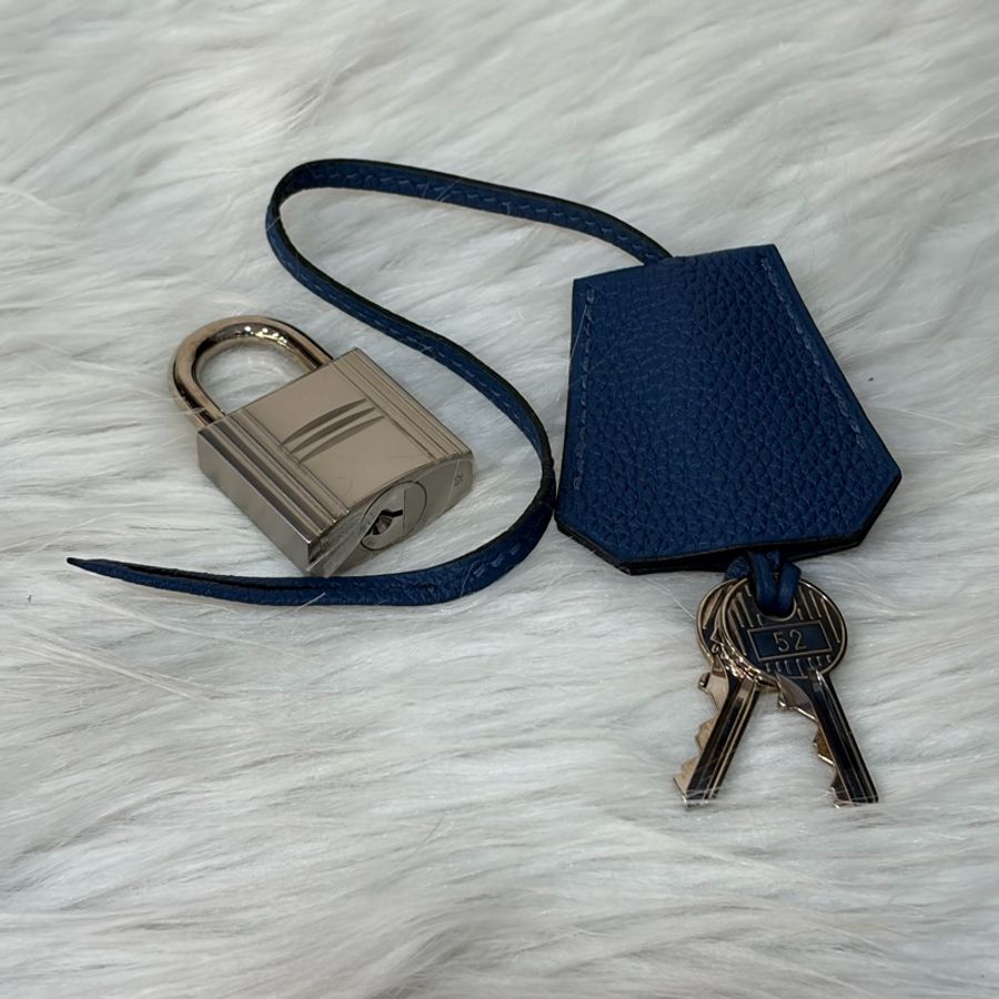 HERMES HAC S4深邃藍TOGO皮銀扣BIRKIN 40|鉑金包手提包醫生包手提包旅行袋-64