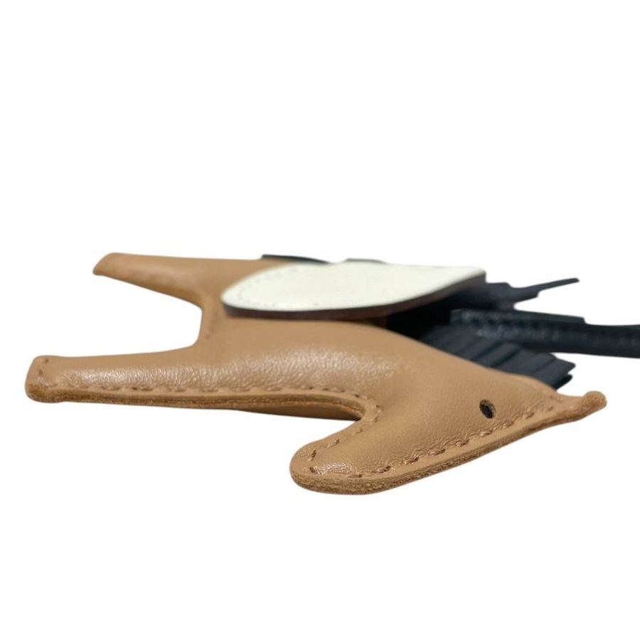 HERMES 愛馬仕 RODEO PEGASE PM 小飛馬吊飾 羊皮 棕色拚色-5