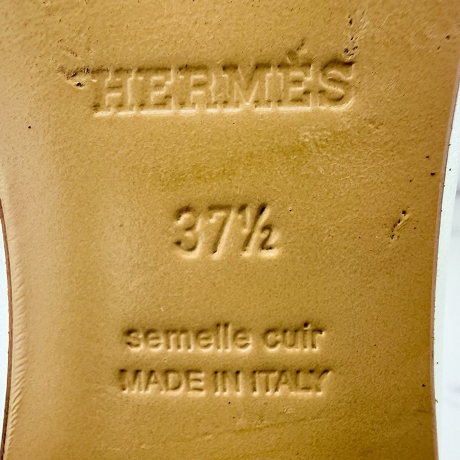 Hermes愛馬仕純白H扣流蘇樂福鞋 37.5碼  已貼底-7