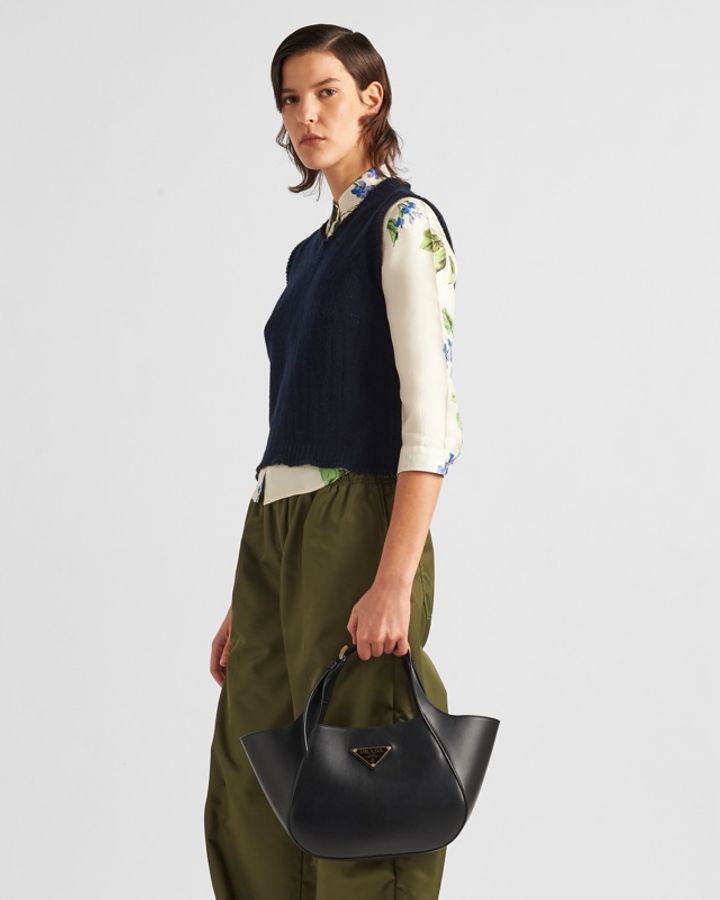 Prada 女士 徽標中號手提包均碼碼28cm*7.5cm*20.5cm-3