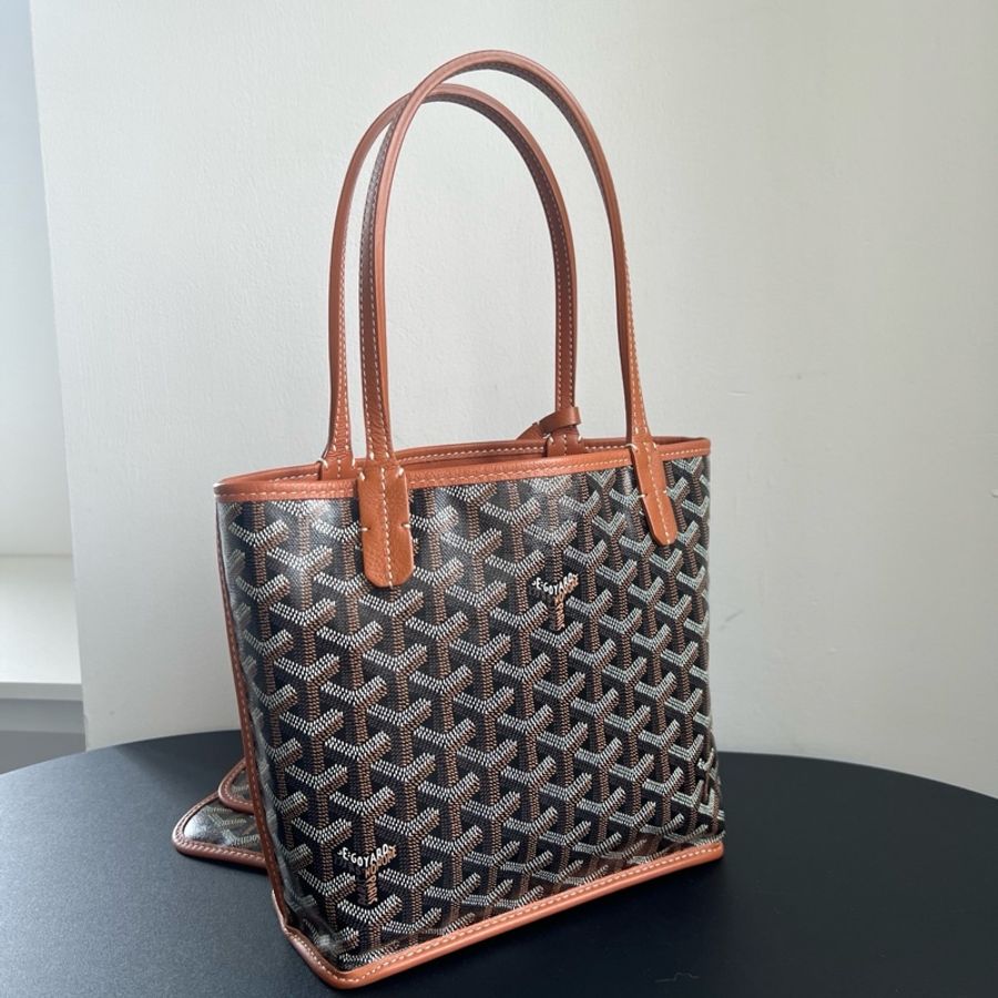 🤎goyard戈雅mini tote,子母包托特包單肩包手提包 黑棕色-1