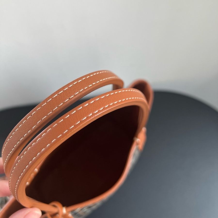 🤎goyard戈雅mini tote,子母包托特包單肩包手提包 黑棕色-4