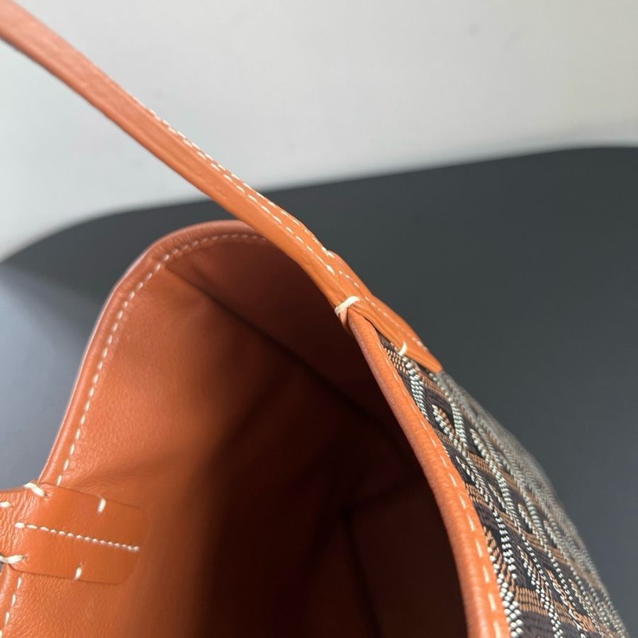 🤎goyard戈雅mini tote,子母包托特包單肩包手提包 黑棕色-7
