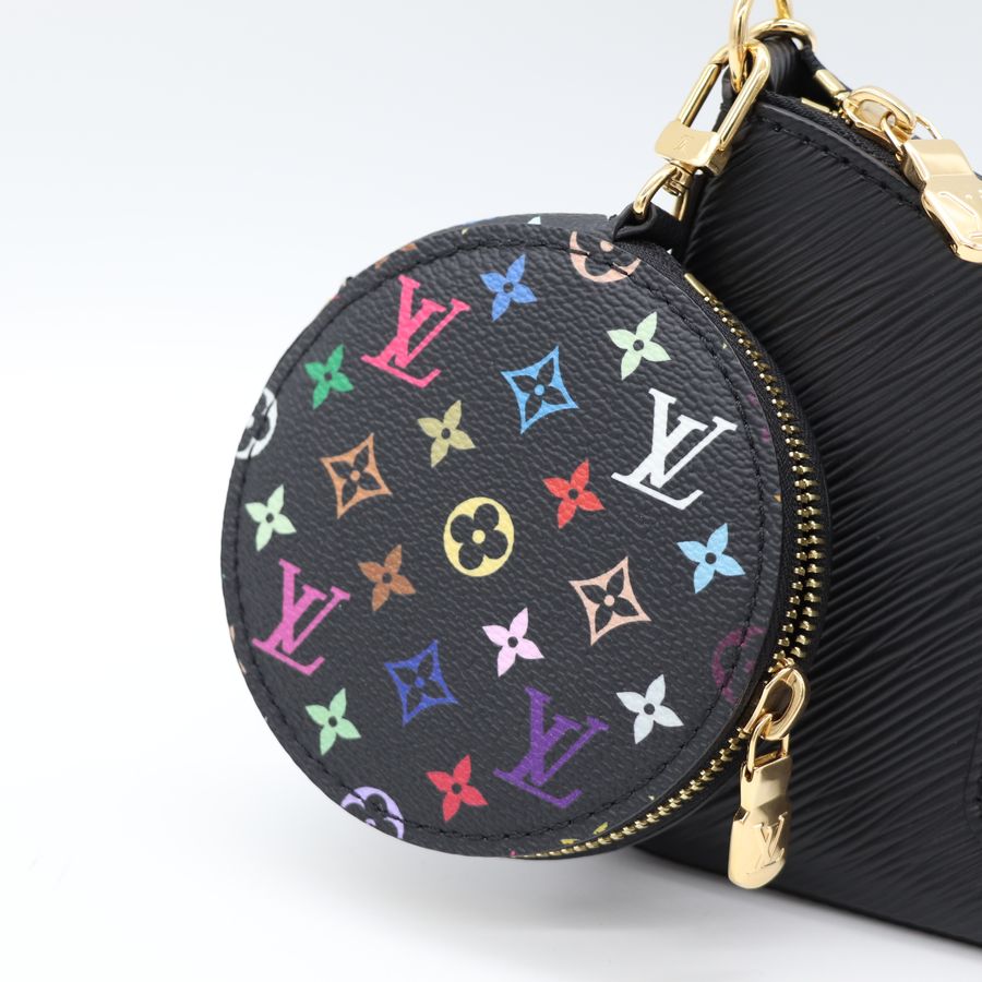 LV x TM 村上隆聯名 M13101 Marellini 黑色 Epi 水波紋牛皮 子母包 腋下包 斜背兩用包【Louis Vuitton 路易威登】-8