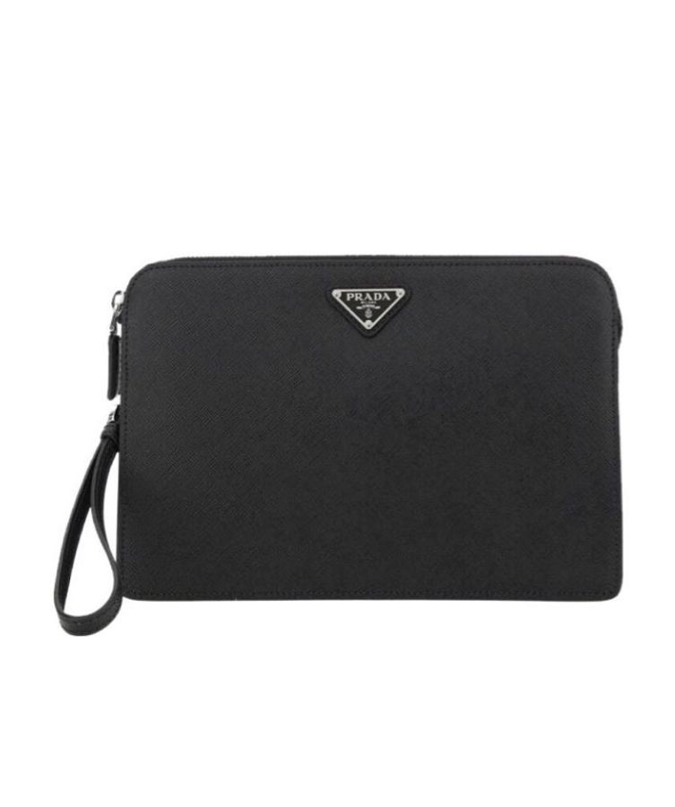 Prada 男士 徽標拉鍊手拿包均碼碼26.5cm*5cm*17cm-0