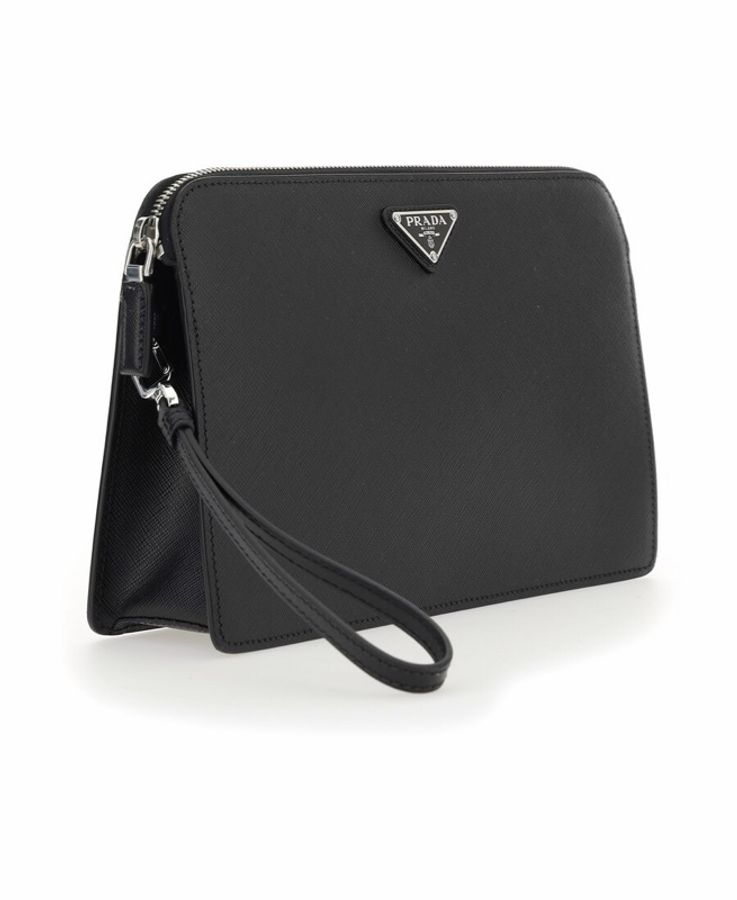 Prada 男士 徽標拉鍊手拿包均碼碼26.5cm*5cm*17cm-4