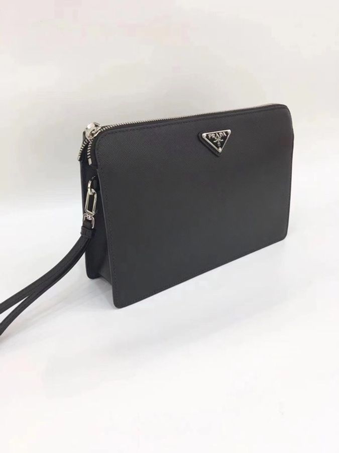 Prada 男士 徽標拉鍊手拿包均碼碼26.5cm*5cm*17cm-5