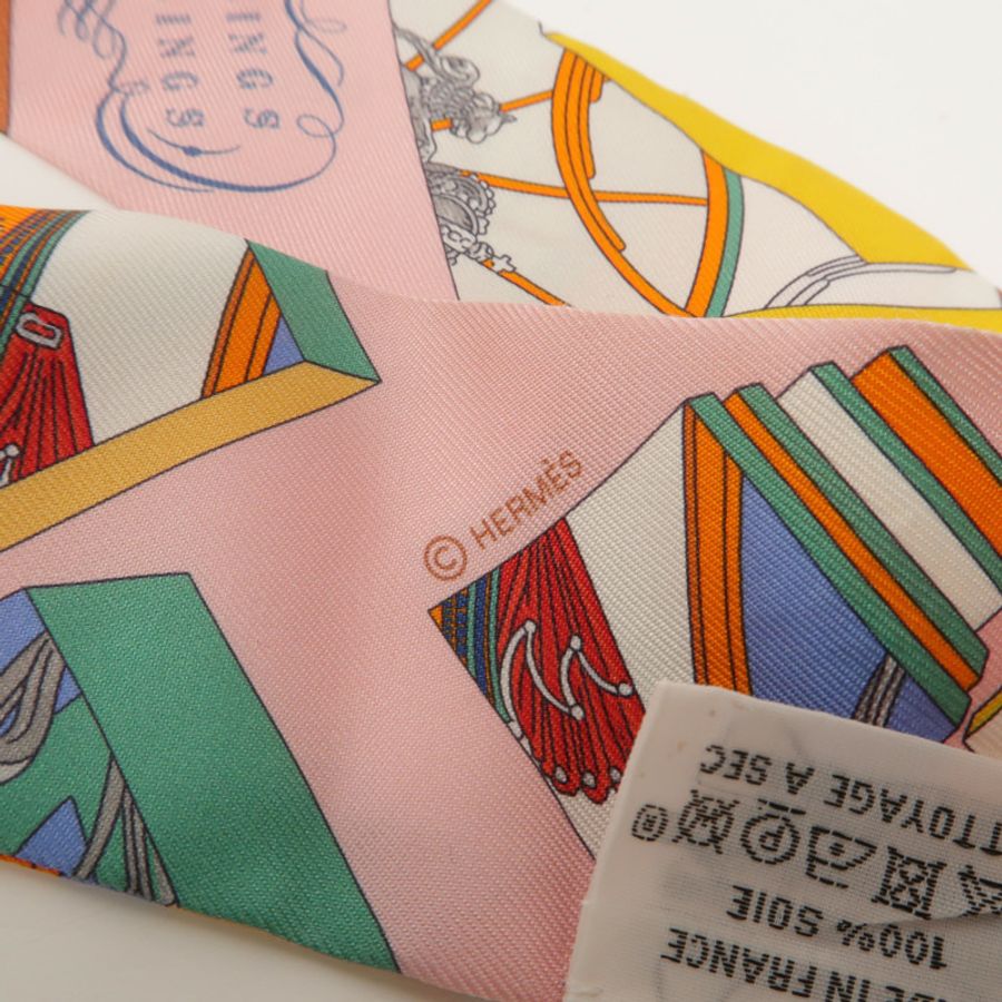HERMES 絲質Twilly絲巾-6