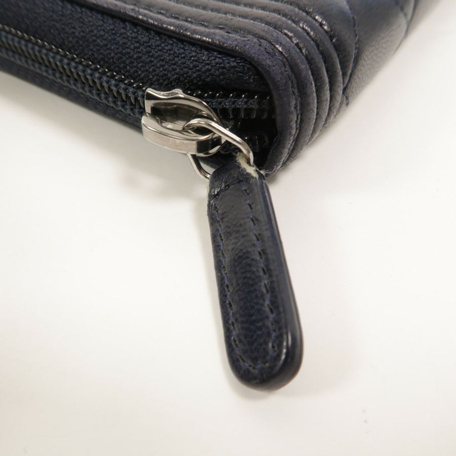 CHANEL 羊皮皮革Boy Long Wallet長錢包-13