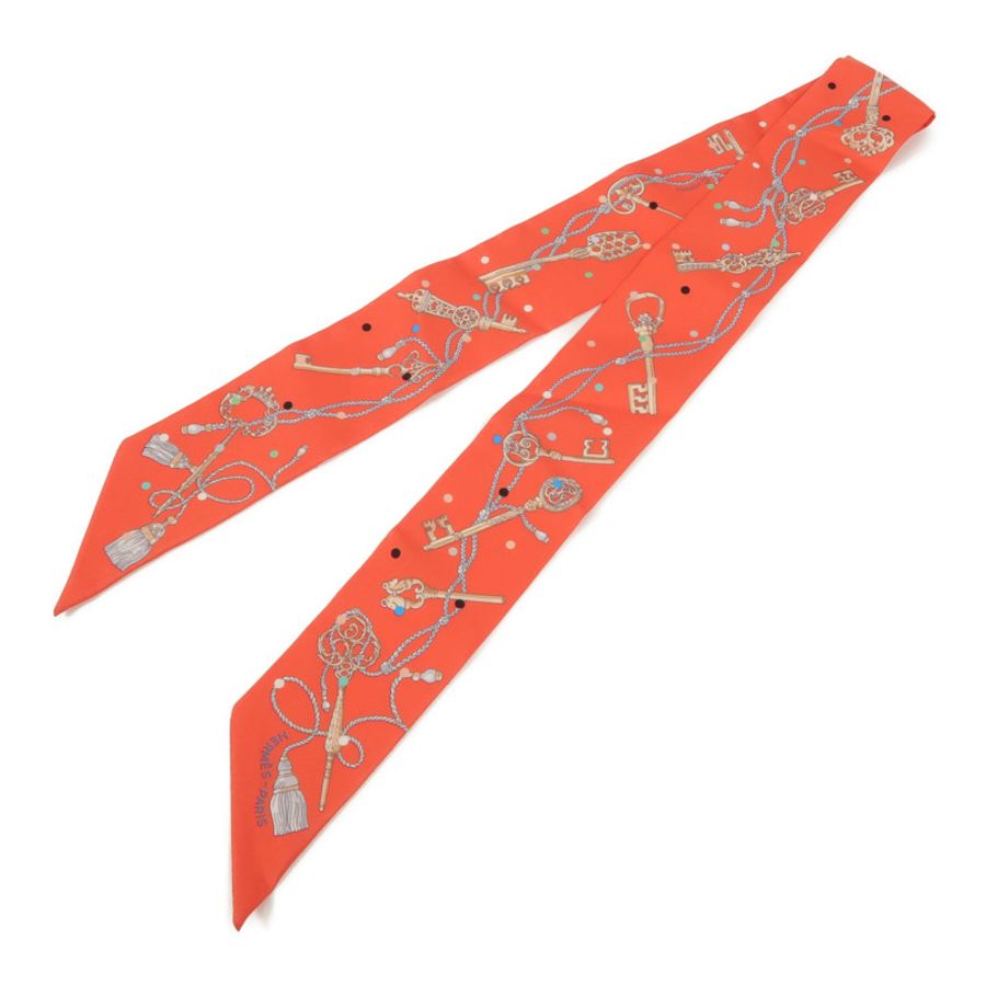 HERMES 絲質Twilly絲巾-1