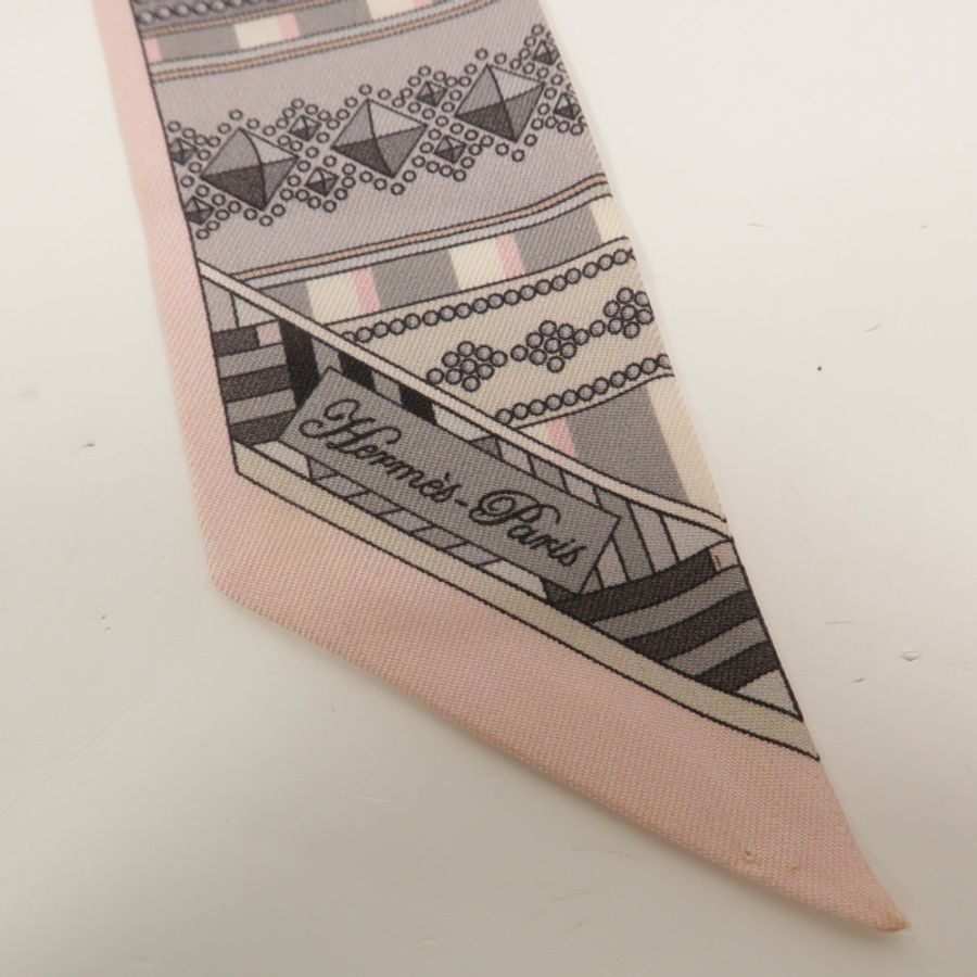 HERMES 絲質Twilly絲巾-4