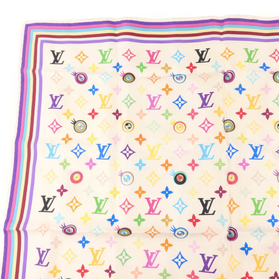 LOUIS VUITTON 絲質Eye Love Monogram Silk Scarf 67 x 67cm絲巾-1