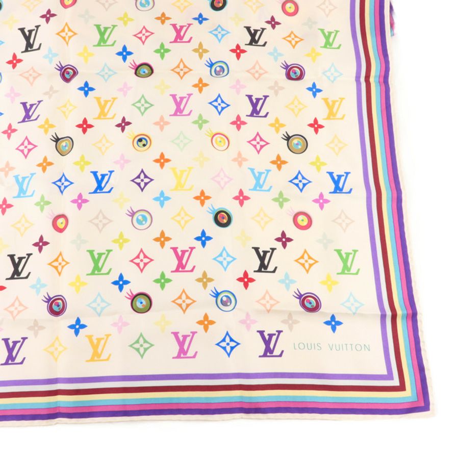 LOUIS VUITTON 絲質Eye Love Monogram Silk Scarf 67 x 67cm絲巾-3