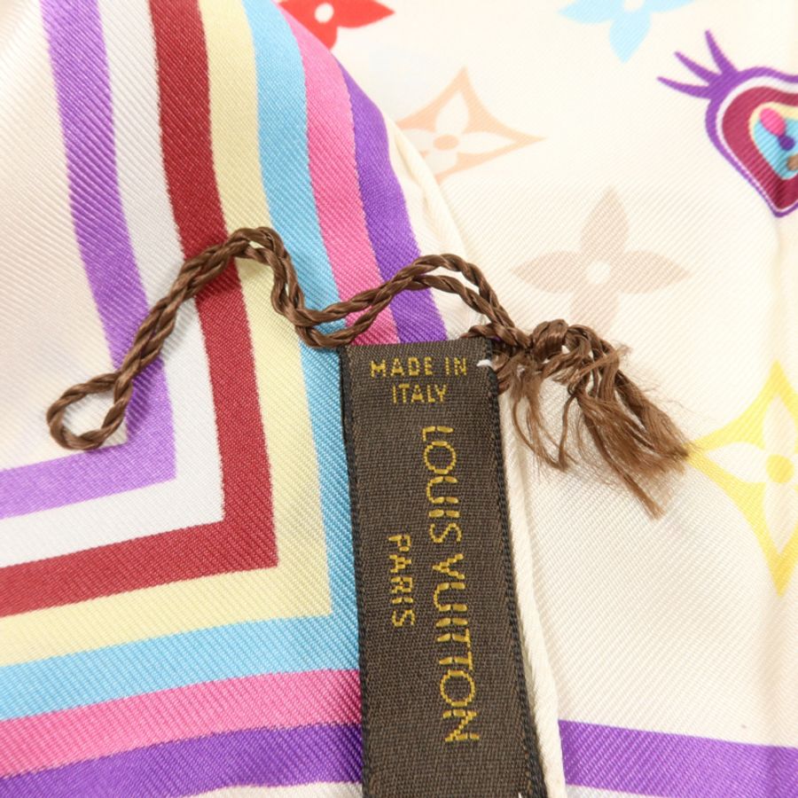 LOUIS VUITTON 絲質Eye Love Monogram Silk Scarf 67 x 67cm絲巾-7