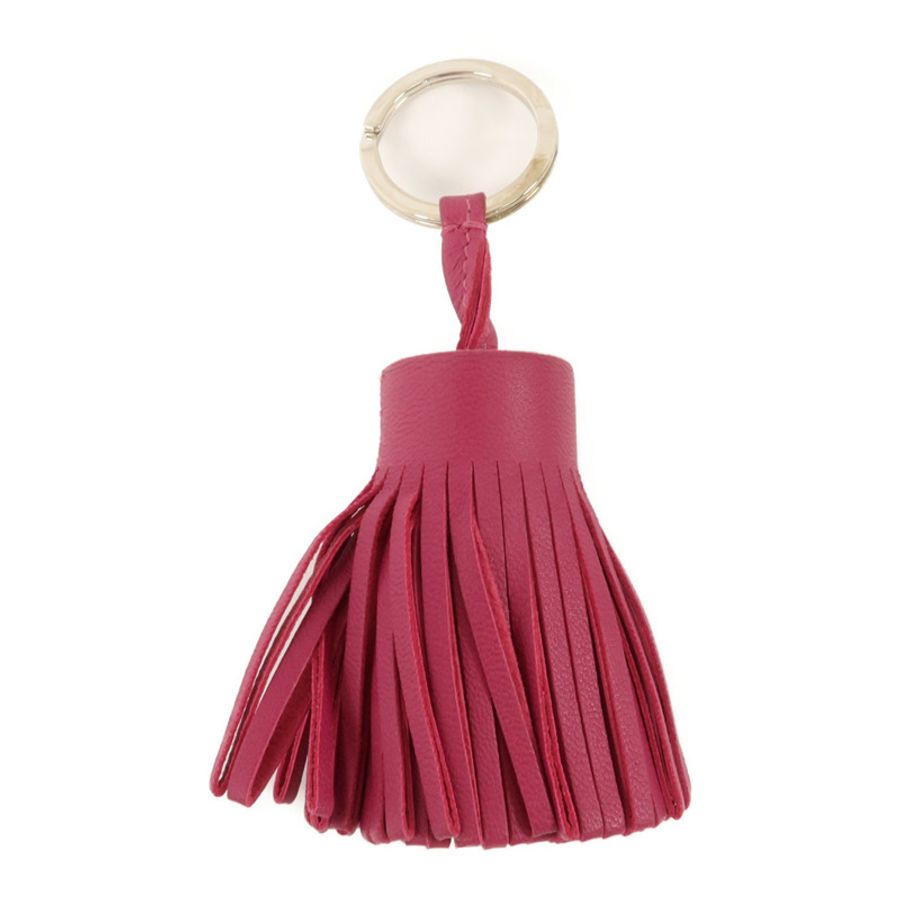 HERMES Milo皮革Carmen Key Ring鎖匙扣Rose Pourpre-1