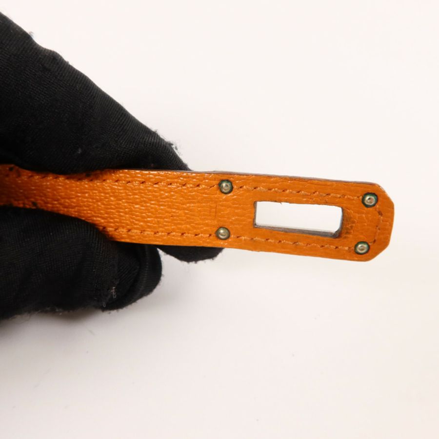 HERMES Chevre皮革Kelly Long Wallet長錢包Orange-6