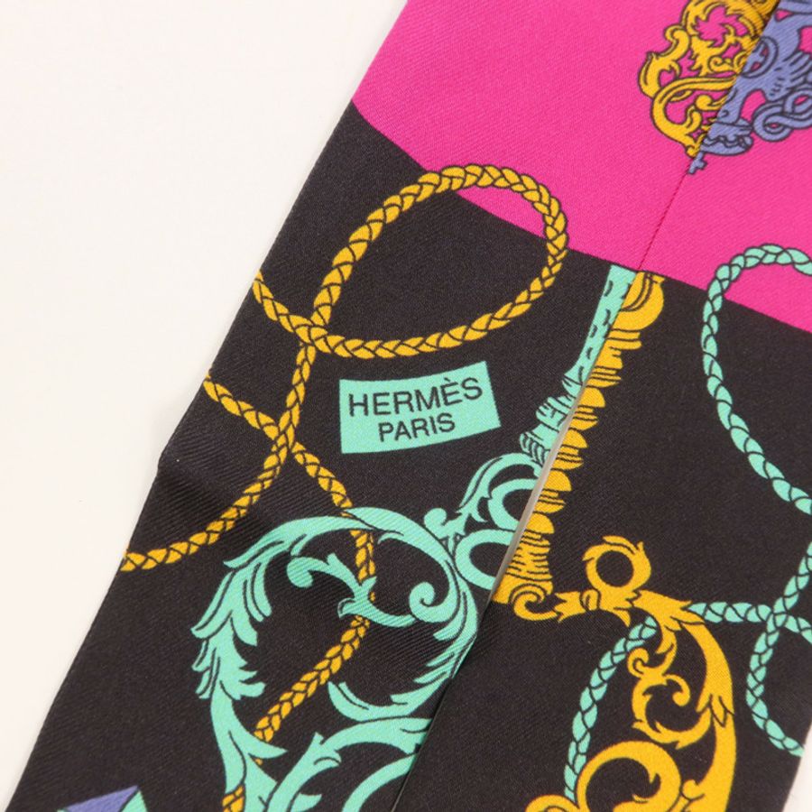 HERMES 絲質Twilly絲巾-4
