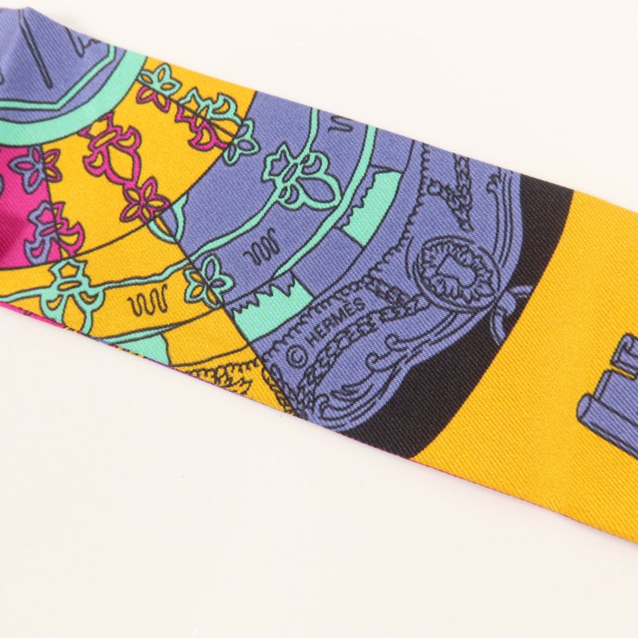 HERMES 絲質Twilly絲巾-5