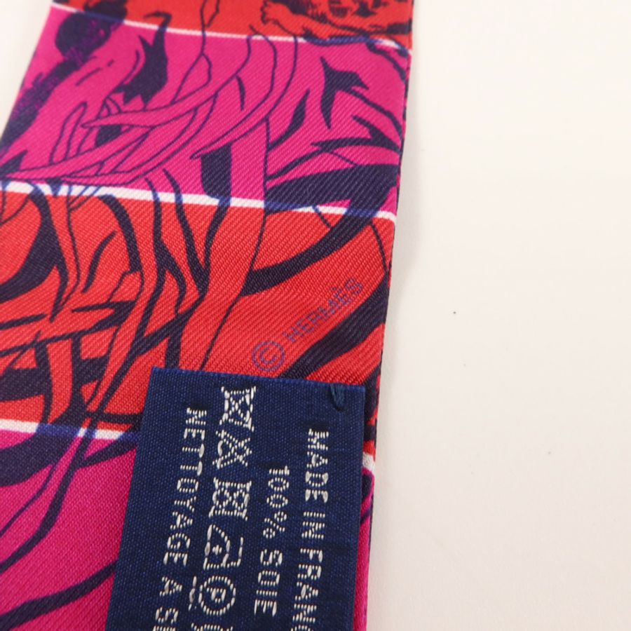 HERMES 絲質Twilly絲巾-5
