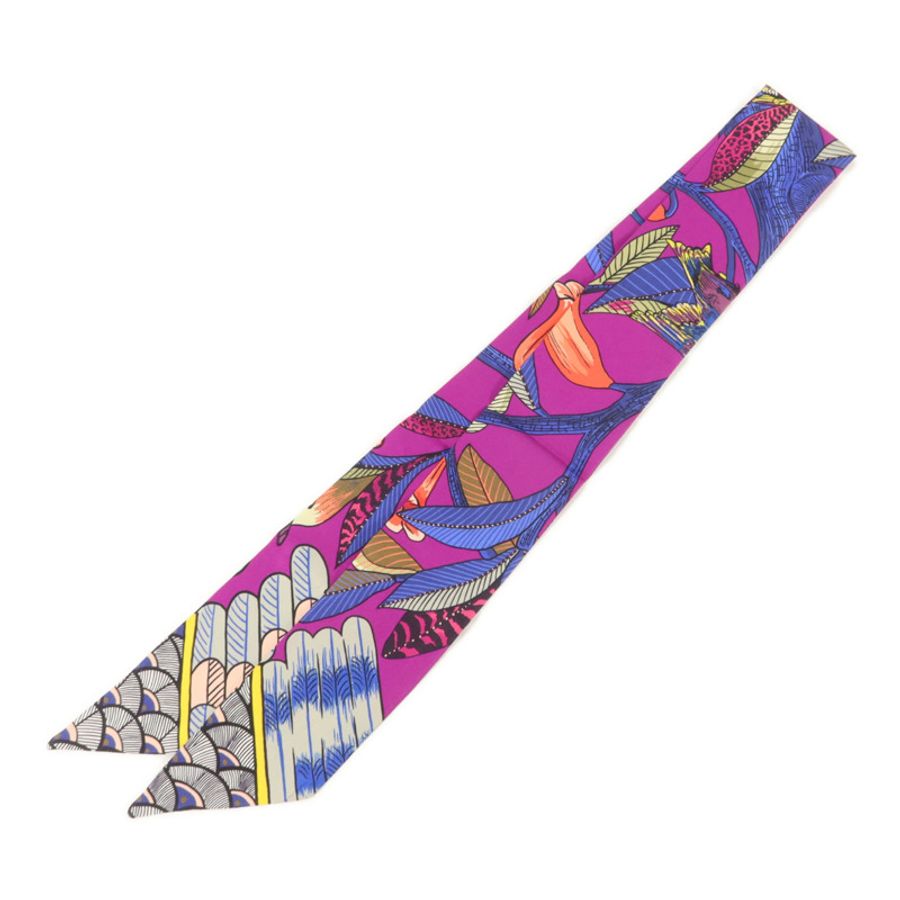 HERMES 絲質Twilly絲巾-1