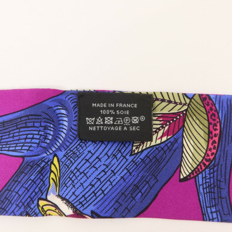 HERMES 絲質Twilly絲巾-6