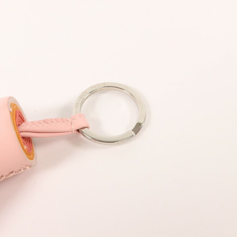 HERMES Milo皮革Carmen Key Ring鎖匙扣Rose Sakura-5