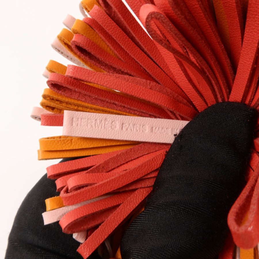 HERMES Milo皮革Carmen Key Ring鎖匙扣Rose Sakura-7
