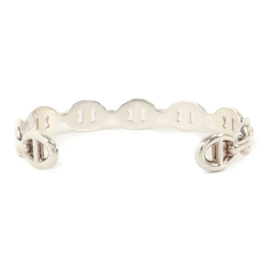 HERMES 925純銀Chaine d'ancre Enchainee Bangle手鐲-2