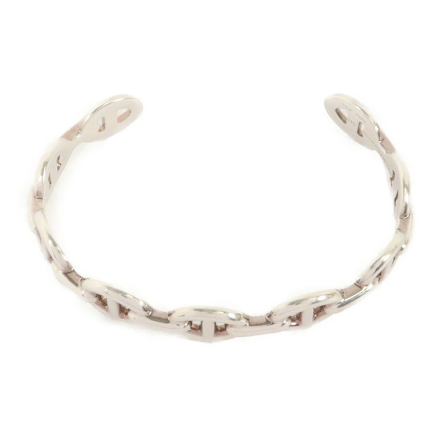 HERMES 925純銀Chaine d'ancre Enchainee Bangle手鐲-3