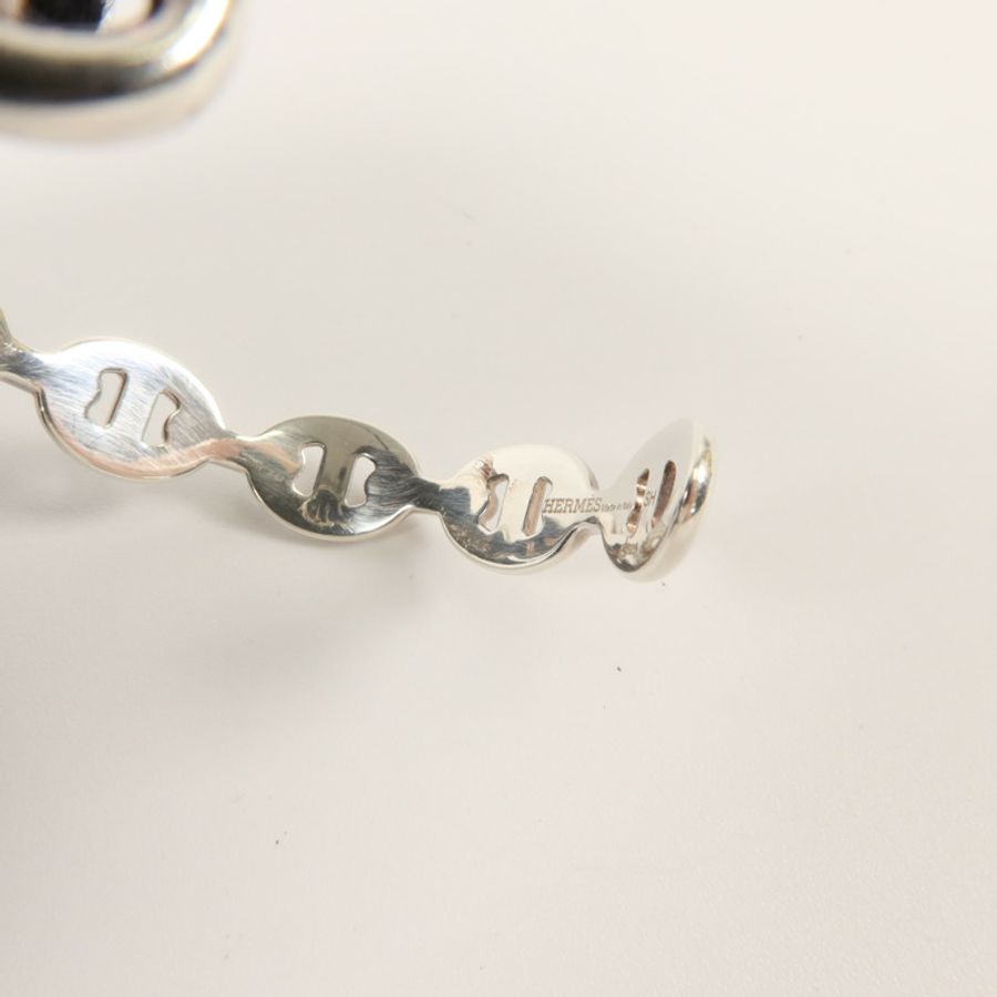 HERMES 925純銀Chaine d'ancre Enchainee Bangle手鐲-9