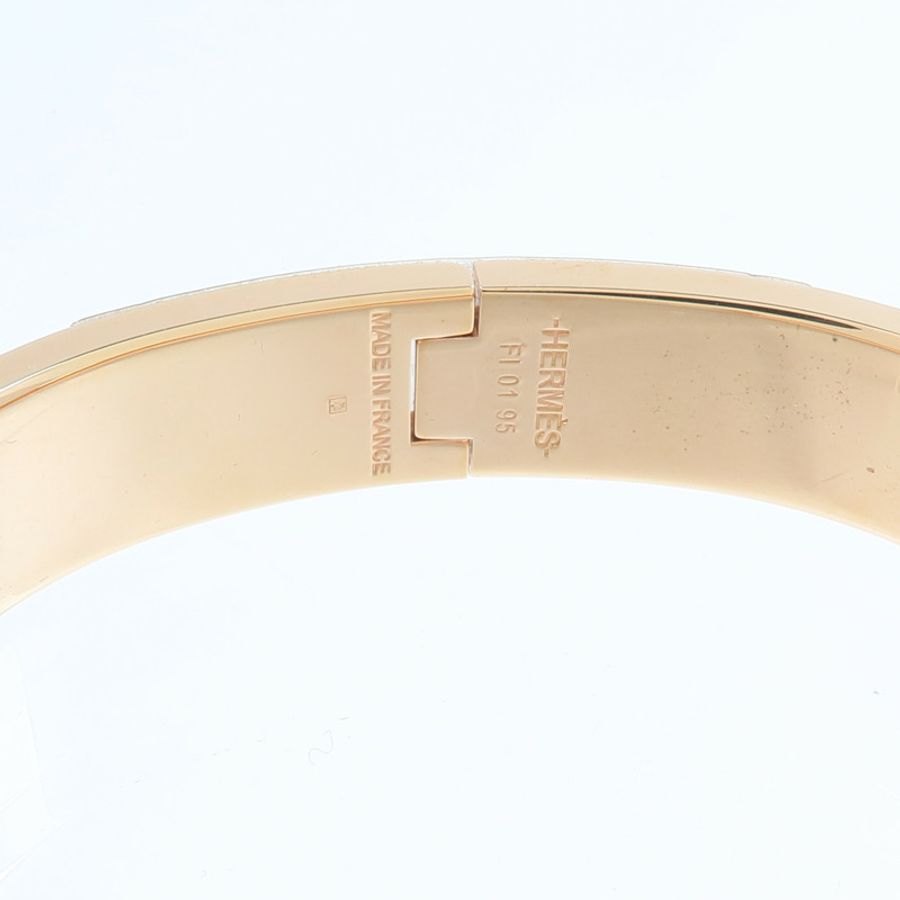 HERMES 金屬/琺瑯Clic H Bracelet手鐲-4