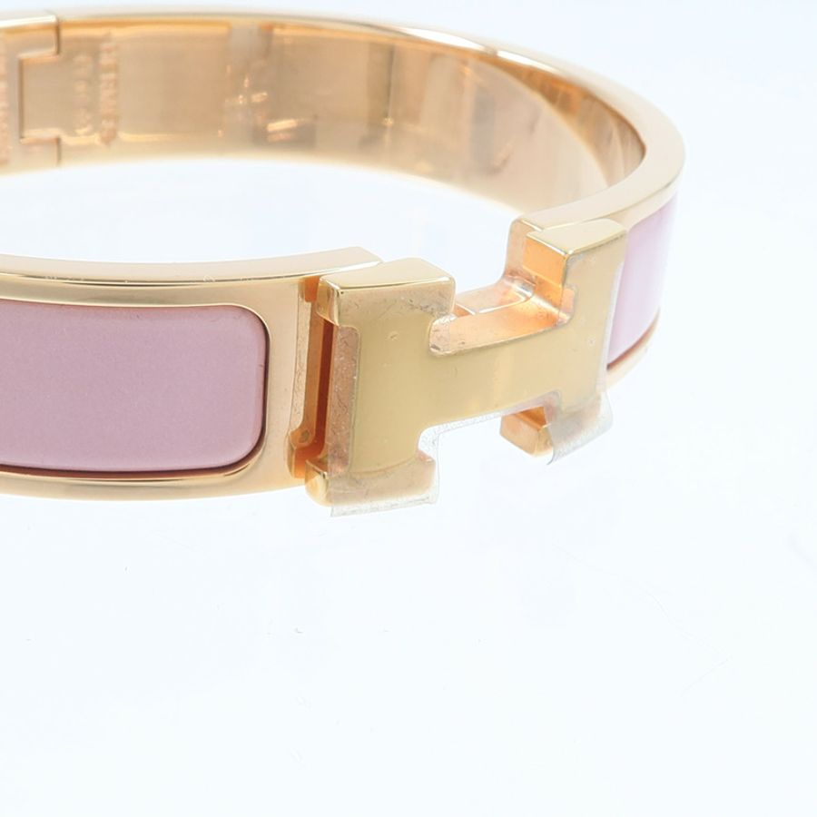 HERMES 金屬/琺瑯Clic H Bracelet手鐲-5