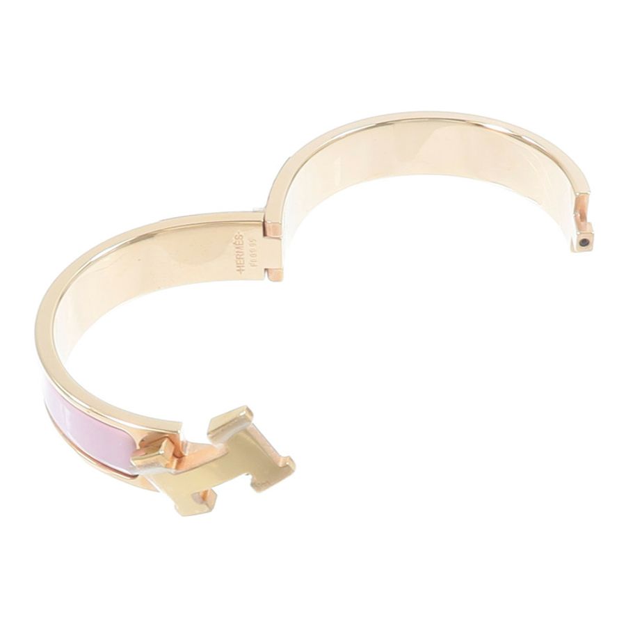 HERMES 金屬/琺瑯Clic H Bracelet手鐲-7