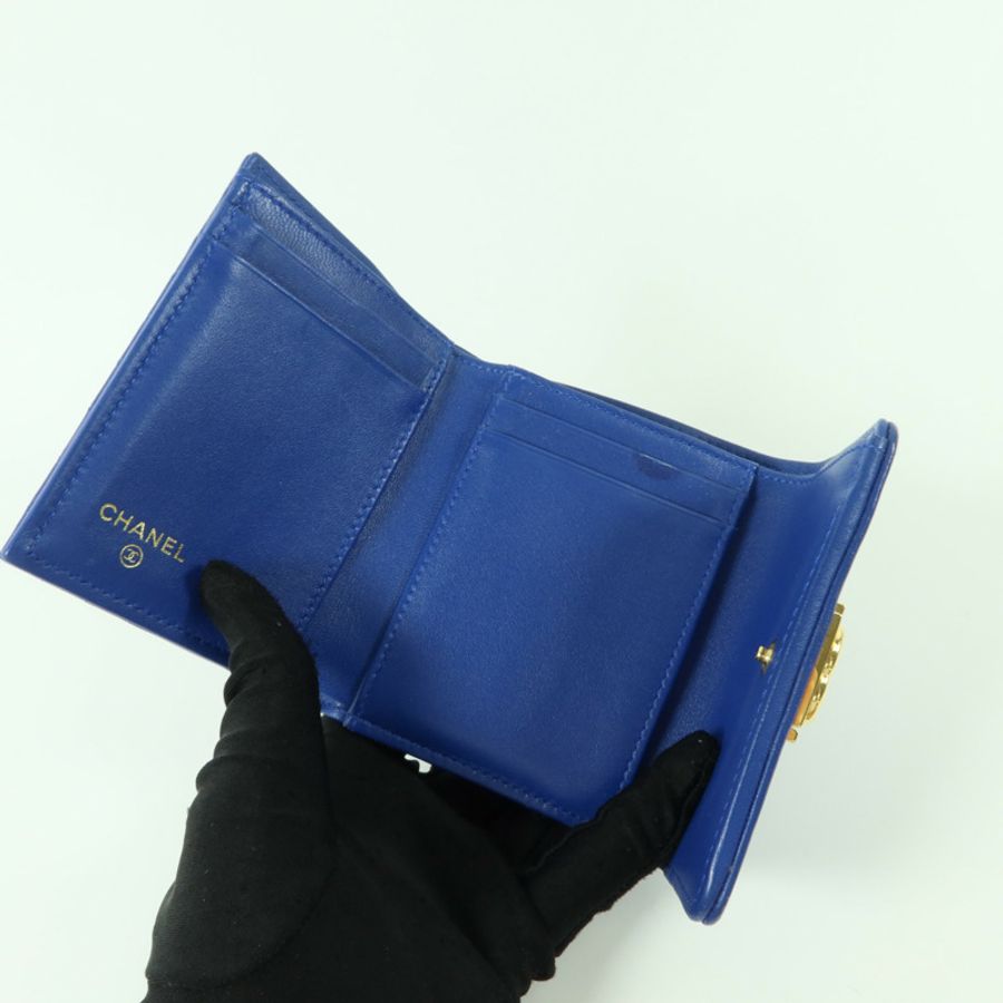 CHANEL 羊皮皮革Chanel Boy Wallet錢包-4