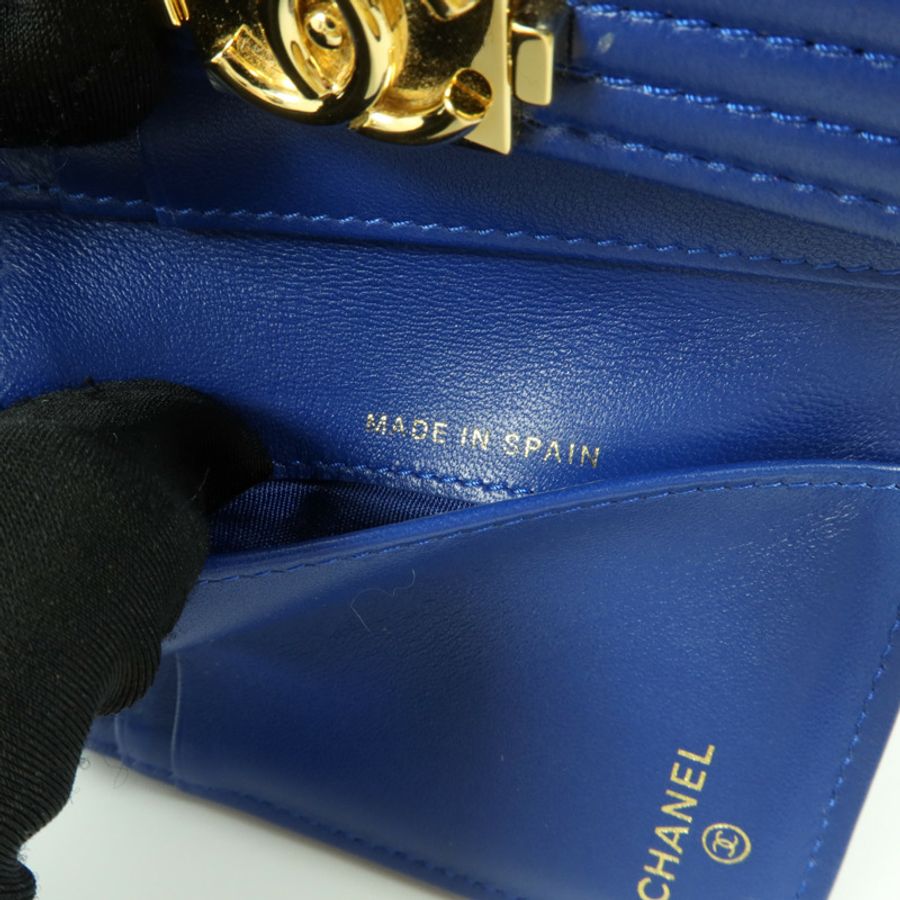CHANEL 羊皮皮革Chanel Boy Wallet錢包-7