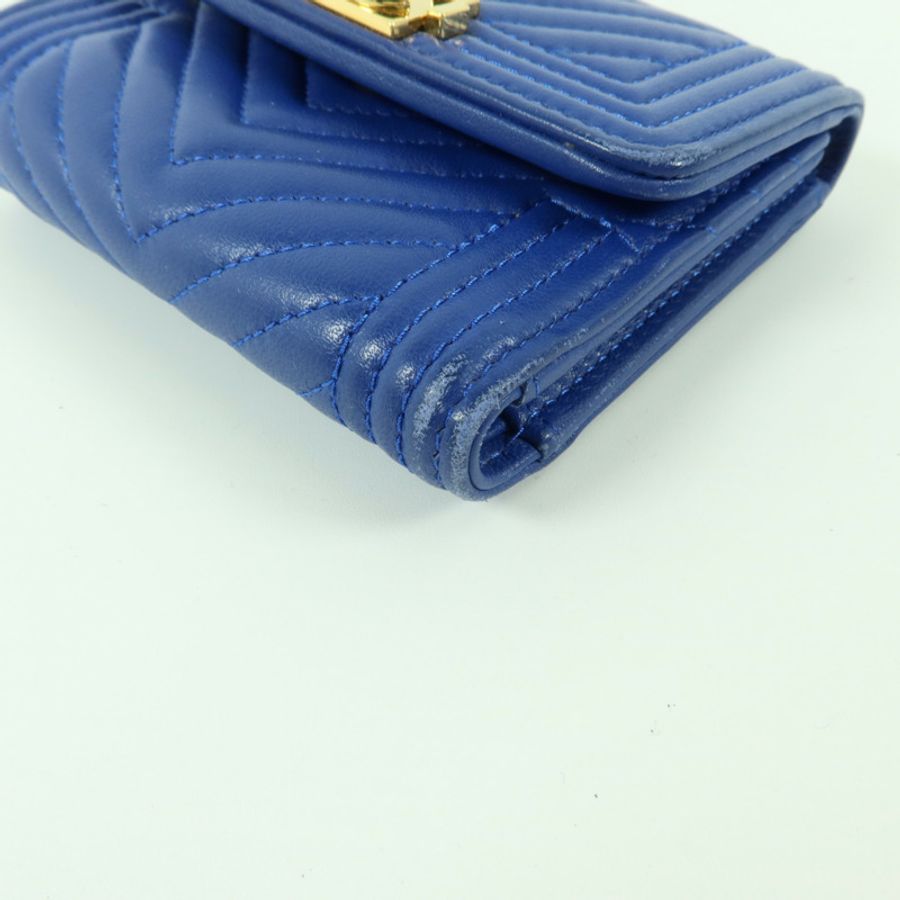CHANEL 羊皮皮革Chanel Boy Wallet錢包-10