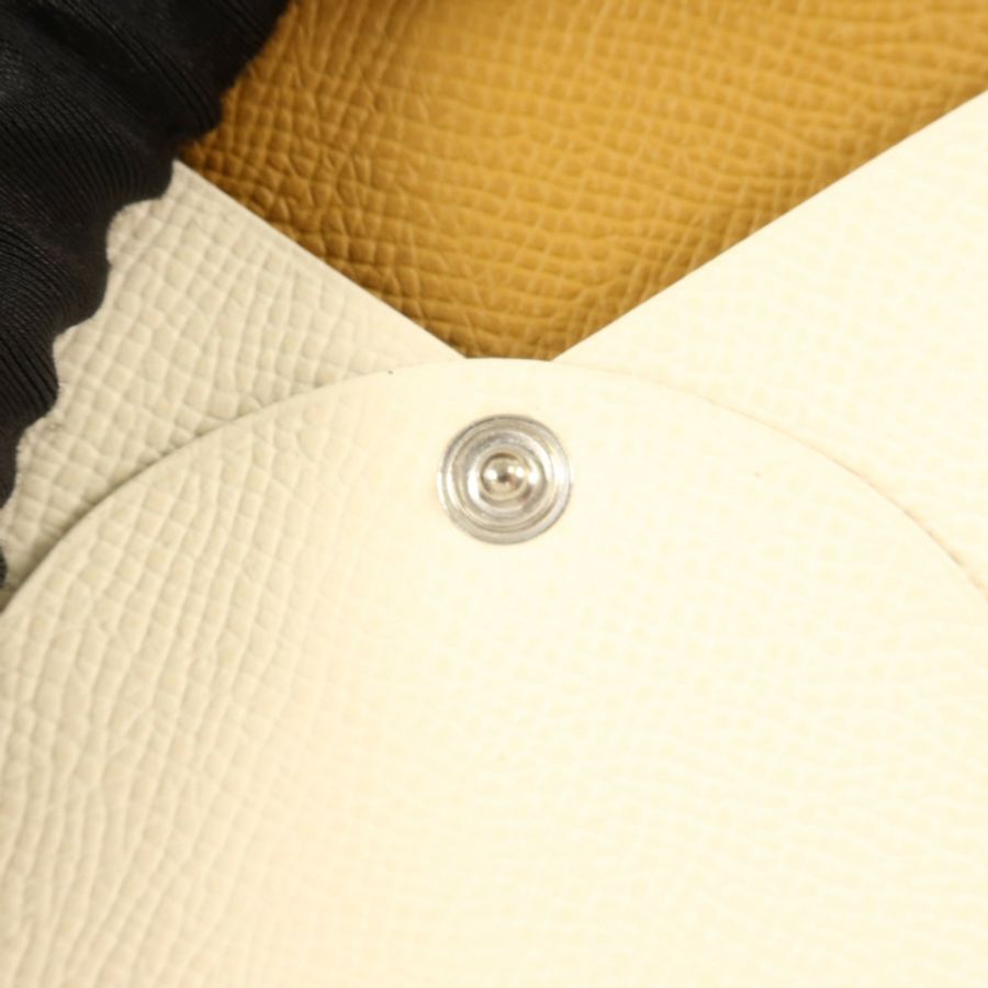 HERMES Epsom皮革Bastia Change Purse零錢包Nata/Biscuit-8