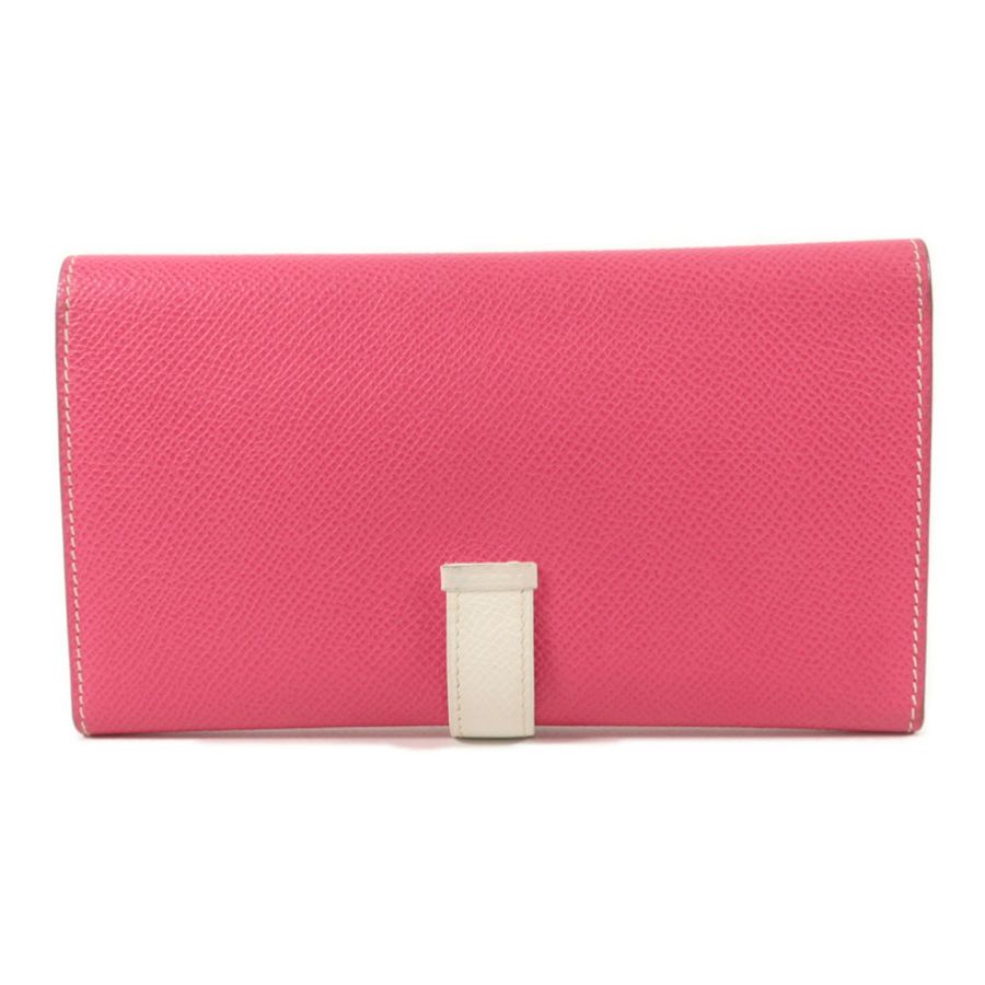 HERMES Epsom皮革Bearn Souffle Wallet長錢包Rose Tyrien/Craie-1
