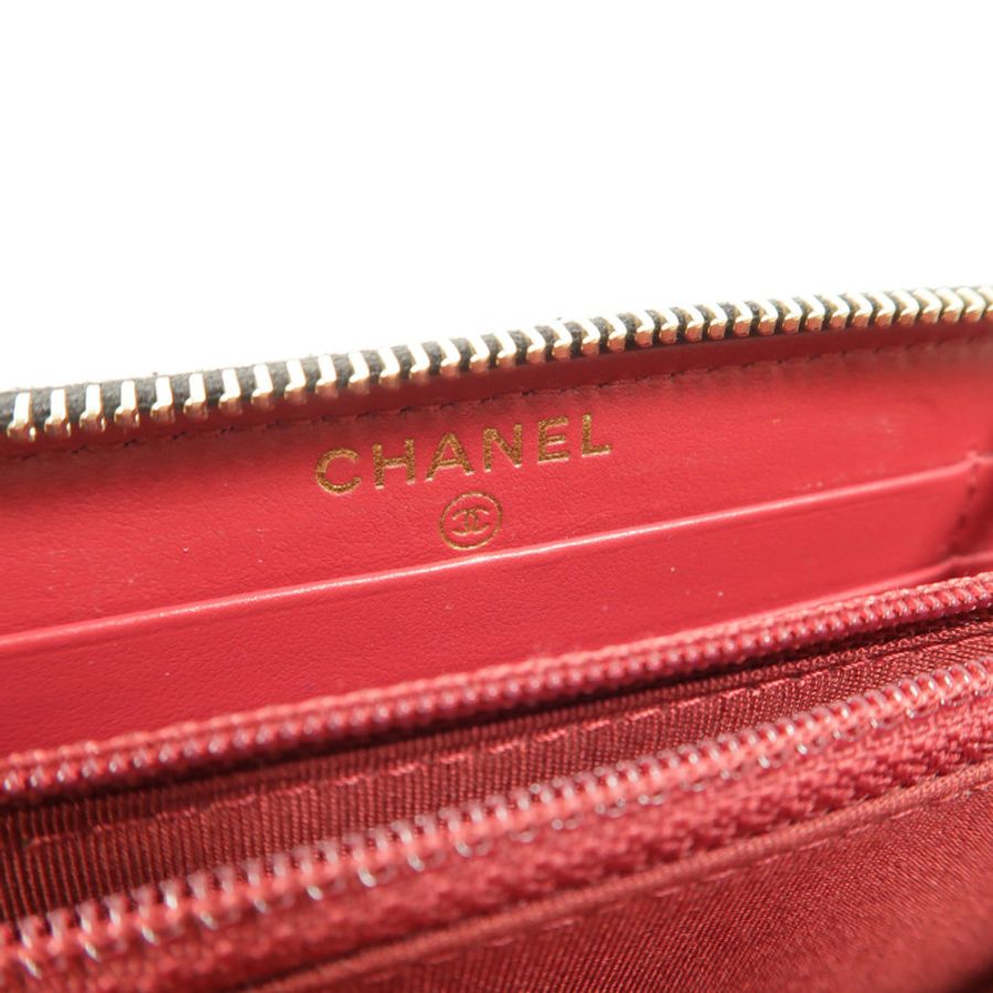 CHANEL 羊皮皮革19 Small Zipped Wallet長錢包-7