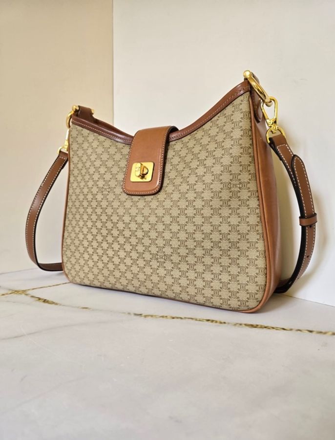 Celine 凱旋門旋轉扣流浪包 單肩包 側背包 斜背包 中古包 二手包-2