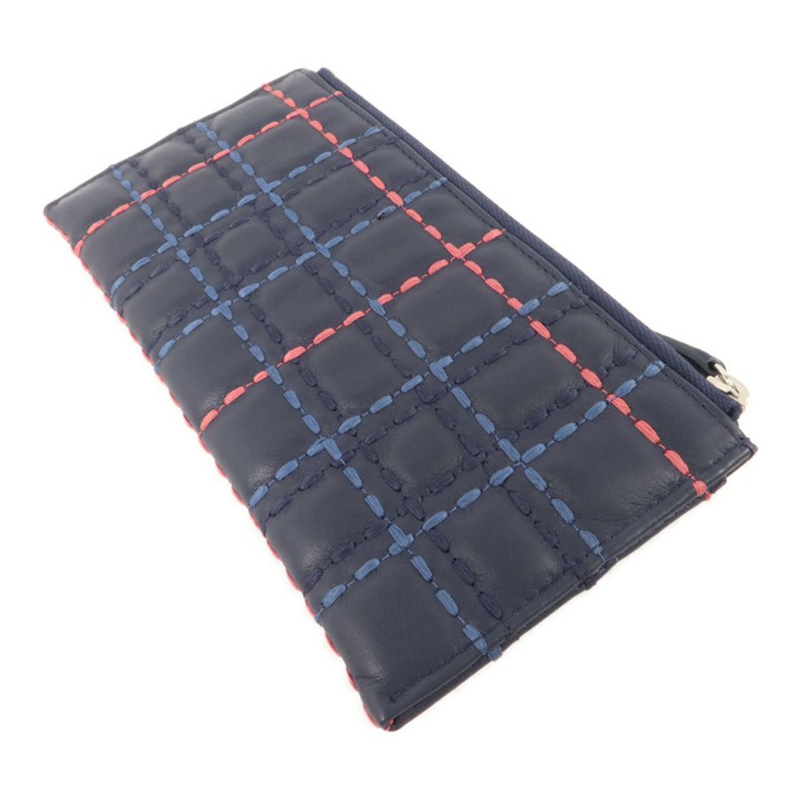 CHANEL 羊皮皮革Zipper Long Wallet長錢包-3
