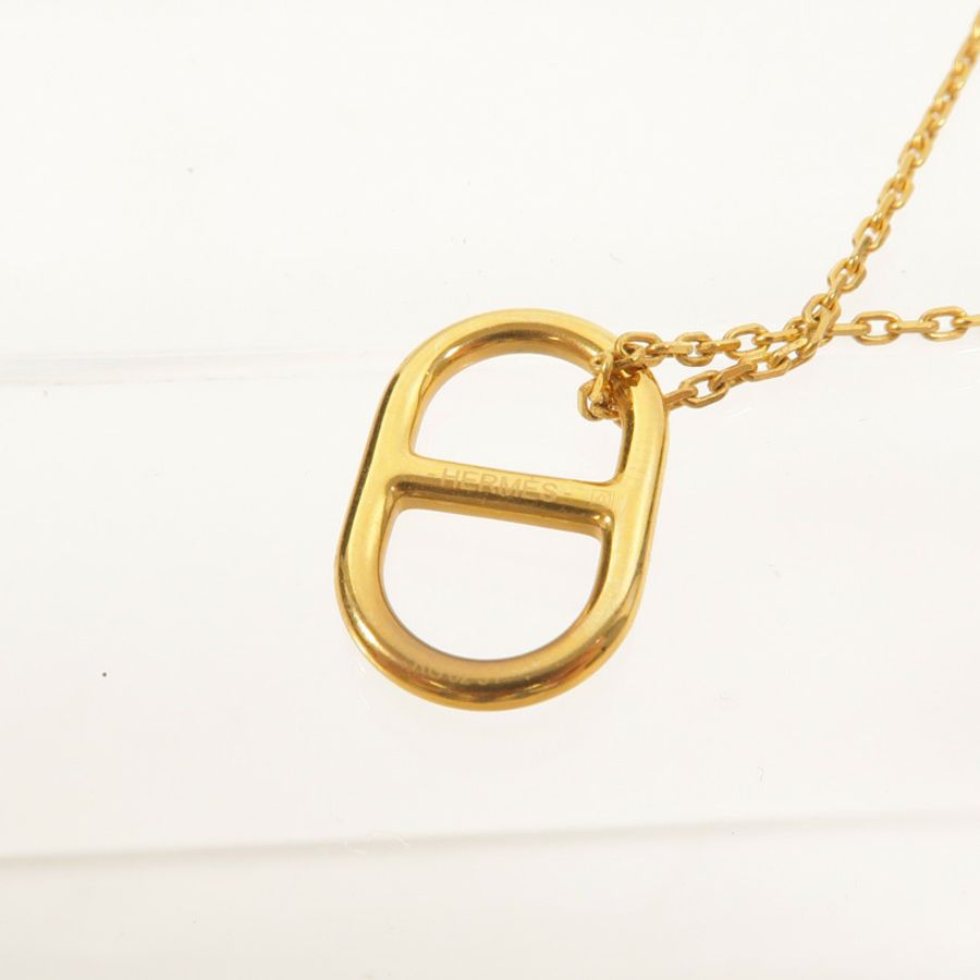 HERMES 金屬/Swift皮革O'Maillon Pendant項鍊-2