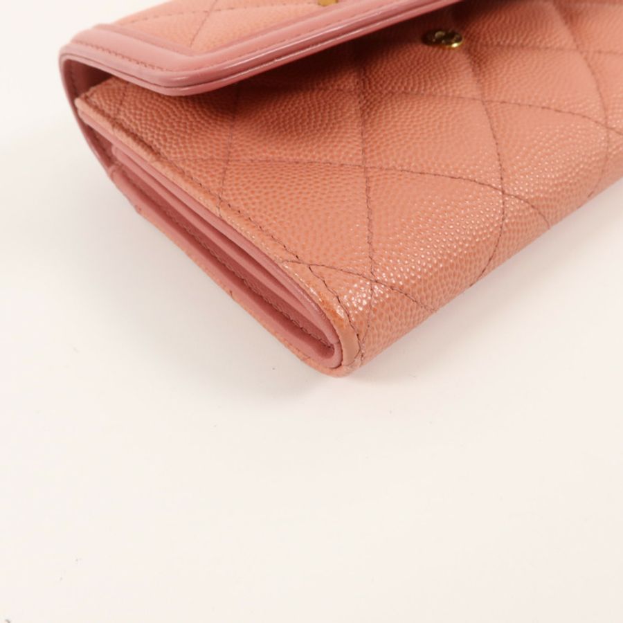 CHANEL 牛皮皮革CC Filigree Wallet錢包-12