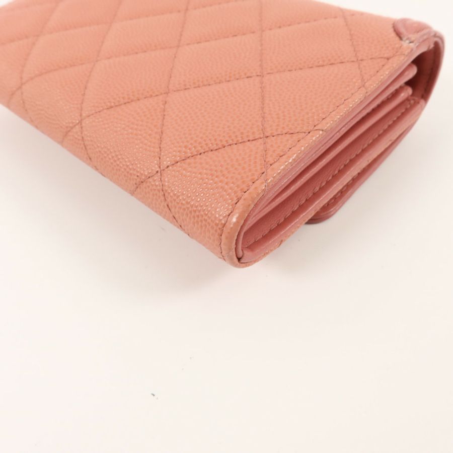 CHANEL 牛皮皮革CC Filigree Wallet錢包-13