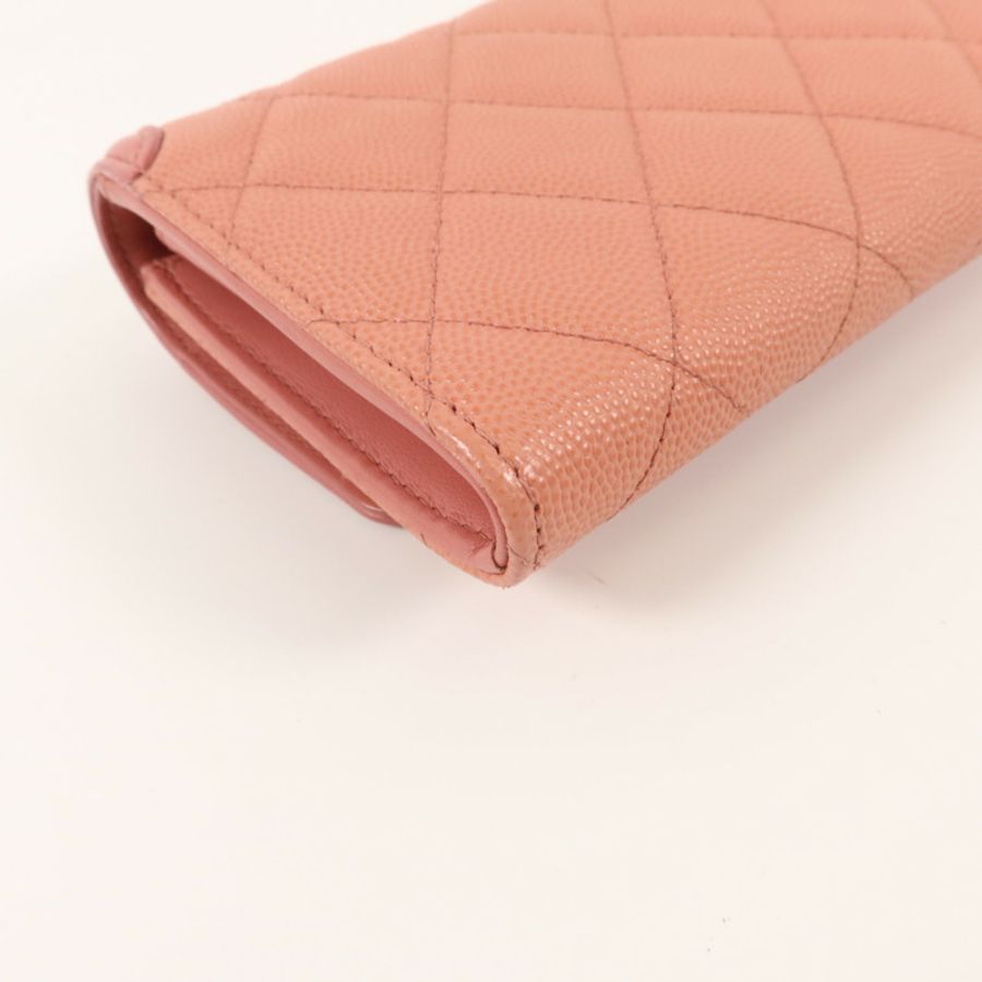 CHANEL 牛皮皮革CC Filigree Wallet錢包-14
