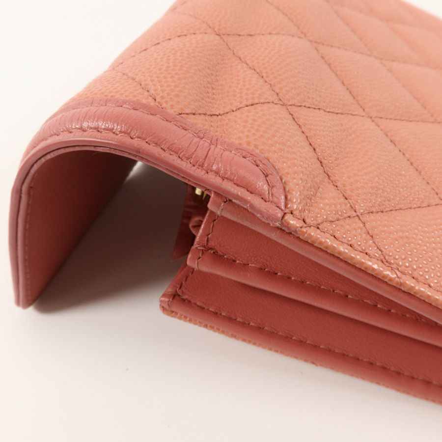 CHANEL 牛皮皮革CC Filigree Wallet錢包-15