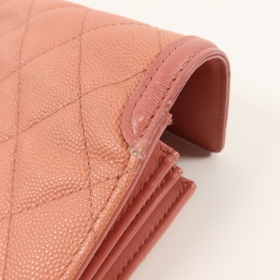 CHANEL 牛皮皮革CC Filigree Wallet錢包-16