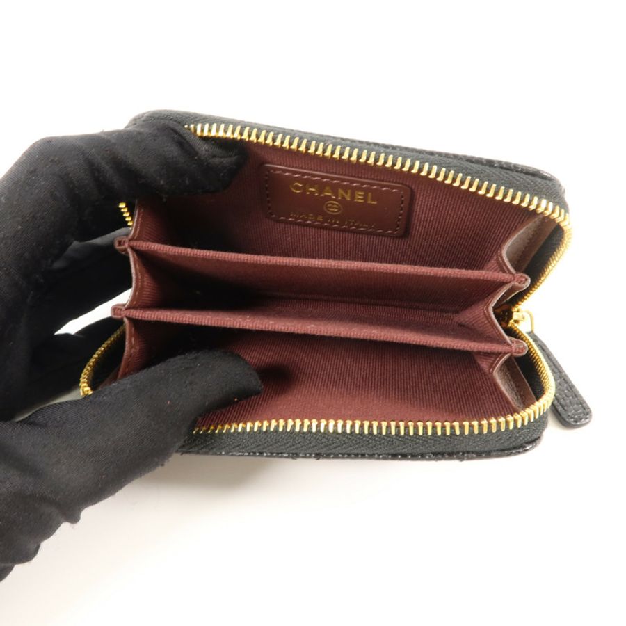 CHANEL 牛皮皮革Classic Zipped Coin Case零錢包-4