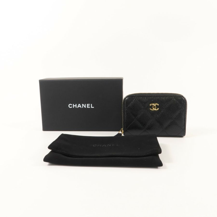 CHANEL 牛皮皮革Classic Zipped Coin Case零錢包-8